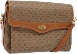 Gucci Pre-owned Plastic gucci-bags - Dames - Vintage Schoudertas - Beige - ONE Size - Leer - Vintage