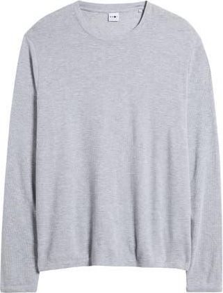 Nn.07 Clive Long Sleeve Waffle Knit Tee in Grey Melange at Nordstrom Rack, Size Xx-Large