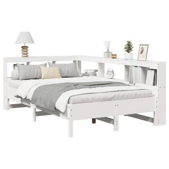Berkfield Home Decorative Bookcase Bed without Mattress White 120x190 cm Solid W
