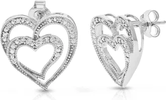 Vir Jewels 1/16 cttw Lab Grown Diamond Dangle Earrings in Sterling Silver With Push Backs For Women