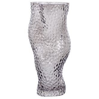 Beliani Beliani - Florero De Vidrio Gris 31 Cm Jarr&oacute;n Sobremesa Moderno Decoraci&oacute;n Dytiko