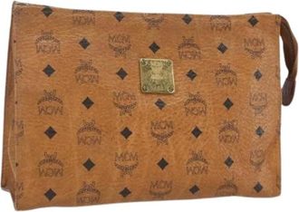 MCM Pre-owned Clutches, female, Brown, Size: ONE SIZE Pre-owned Clutch Bag