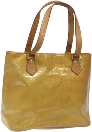 Louis Vuitton Tweedehands leren Louis Vuitton tassen - Dames - Vintage Handtas - Beige - ONE Size - Leer - Vintage