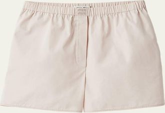 Miu Miu Elasticized Poplin Shorts
