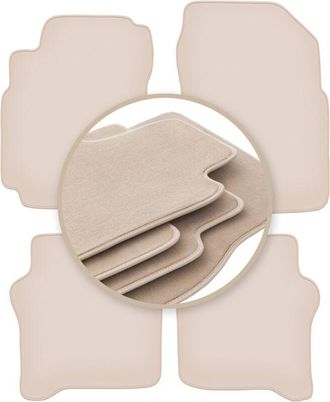 OEM Alfombrillas Beige Premium Para: Nissan Primera P12 Familiar, Sed&aacute;n, Liftback 2001-2007