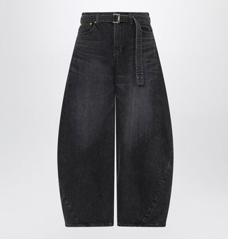 sacai Black wide-leg denim trousers