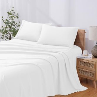 Modern Threads 3-Piece Sheet Set in White at Nordstrom Rack, Size Twin