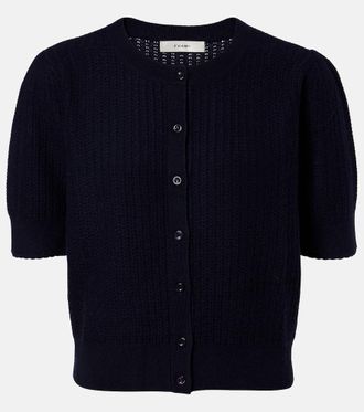 Frame Denim Ladder pointelle cashmere cardigan