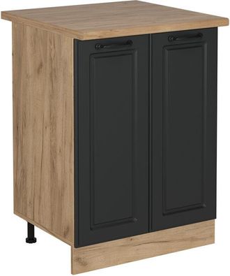 Vicco Mueble Bajo De Cocina R-line, Antracita Casa De Campo, 60 Cm, Et Roble