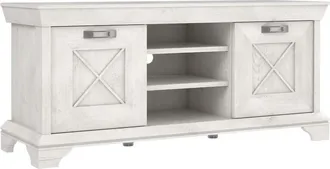 Home Heavenly Mueble tv 150 cm estilo rústico moderno color blanco pino
