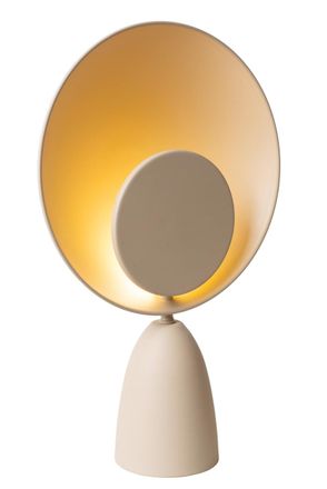 Lucide L&aacute;mpara de mesa de acero con 1 led integrado, taupe