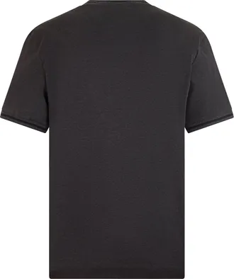 HUGO BOSS Mens Cotton T-Shirt With Embroidered Logo Charcoal T-Shirts And Polos