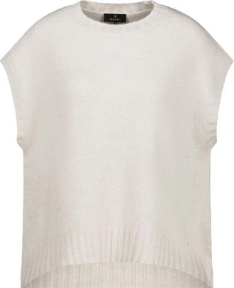 Monari Pullover zonder mouwen - Dames - Ronde hals truien - Grijs - L - Truien & Vesten