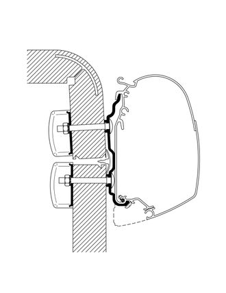 Thule Adaptateur De Stores Hymer 2016- Hymercamp 4,00 M - Thule