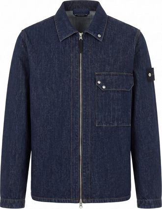 Stone Island Indigo Denim-Rinsed Shirts