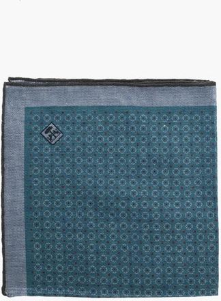 Corneliani Patterned Pocket Square with Contrasting Edge size Unica