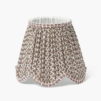 Mrs. Alice Lotus Deep Scalloped Lampshade in Brown at Nordstrom
