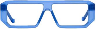 Vava Bl0030 Black Label Matte Crystal Blue Rectangular Sunglasses