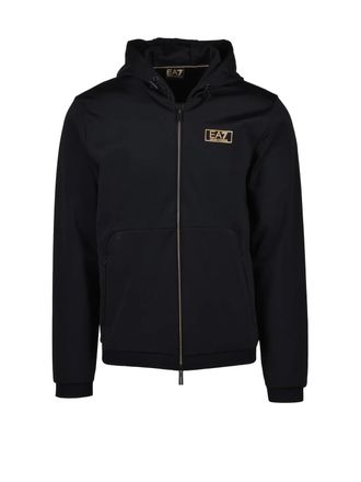 Emporio Armani Zip Hoodie Sweatshirt - Black