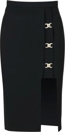 Simona Corsellini Midi Skirts, female, Black, Size: L Black Midi Skirt A23Cpgo01301Tcad00210003
