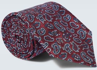 Etro Paisley silk twill jacquard tie