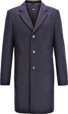 HUGO BOSS Heren, Mantels, Blauw, Maat: 3XL Wol