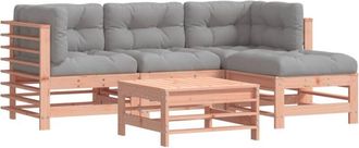 vidaXL Juego De Muebles Jard&iacute;n 5 Pzas Y Cojines Madera Abeto Douglas Vidaxl