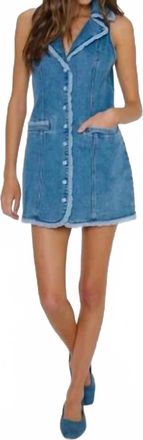 Show me your Mumu Maddox Mini Dress In Waterfall Blue