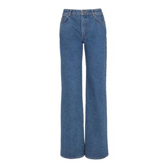 Balmain Denim jeans met rechte pijpen - Dames - Bootcut Jeans - Blauw - M - Denim - Jeans