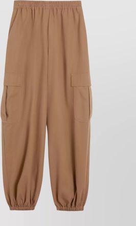 Max Mara cargo trousers with elastic waistband and cuffs