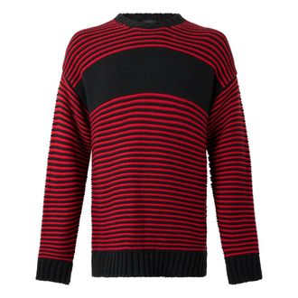 Diesel Jersey a rayas - Knitwear - Hombre - Rojo - M