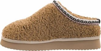 Corkys Footwear Womens Sleepyhead Scuff Slippers In Tan Shearling