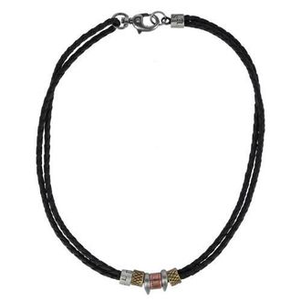 Trafalgar Store Nasher Vegan Leather Beaded Necklace in Black at Nordstrom