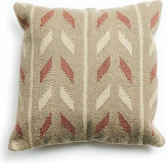 Studio Variously Ero Green Brown Geometric Pattern Hand-woven Jute Cotton Pillow - Cover Only in Green/brown at Nordstrom