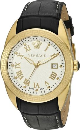 Versace Horloges - Heren - Horloges - Geel - ONE Size - Leer - Accessoires