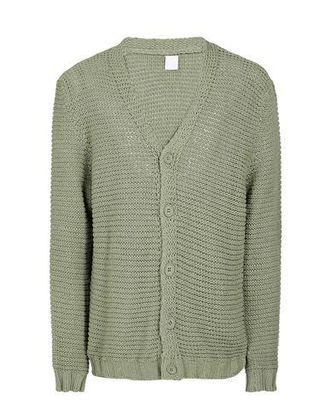 8 by YOOX RECYCLED COTTON V-NECK CARDIGAN