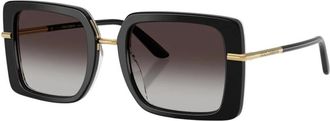 Dolce & Gabbana Dg 4491 32998G Zonnebrillen - Dames - Zonnebrillen - Zwart - 52 MM - Accessoires