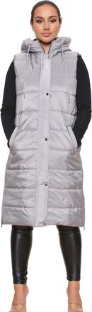 Generic Pixel FASHION Women Ladies Long Line Gilet Jacket- Padded Light Weight Long Body Warmer Sleeveless Jacket Water Resistant Suitable For Light Rain With