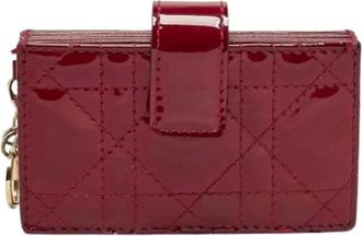 Dior Pre-owned Wallets, female, Red, Size: ONE SIZE Pre-owned Lady Gusset Card Case