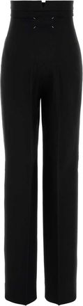 Maison Margiela Womens Wool Trousers Black Primario