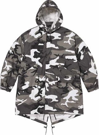 SUPREME x Futura Fishtail Parka Black White Grey SUP-SS24-016