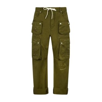 Dsquared2 Wide Trousers, male, Green, Size: 5XL Wide Trousers