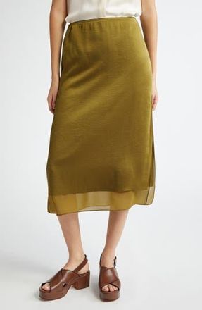 Vince Layered Slit Maxi Skirt in Laurel at Nordstrom Rack, Size 6