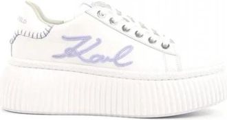 Karl Lagerfeld Kreeper Lo - Dames - Sneakers - Wit - 38 EU - Leer - Schoenen