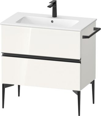 Duravit Sivida Mueble Bajo Lavabo, 2 Cajones, Tirador Negro - Duravit