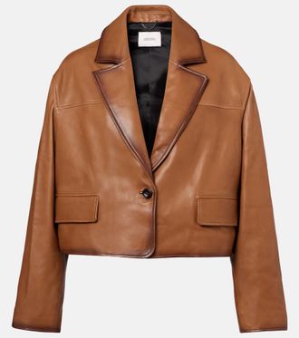 Dorothee Schumacher Chaqueta cropped de piel