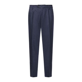 Eleventy Broeken, Heren, Blauw, W33, Katoen, Chino Broek
