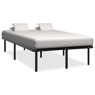 vidaXL Estructura De Cama Sin Colch&oacute;n Metal Negro 140x200 Cm Vidaxl