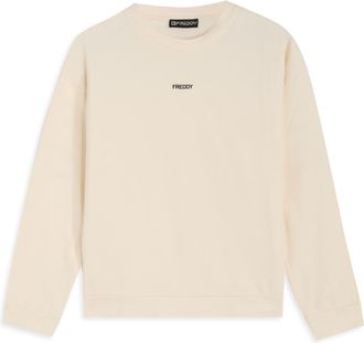 Freddy Felpa donna con maxi stampa e spalla scesa