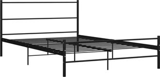 vidaXL 284690 Bed Frame without Mattress Black Metal 120x200 cm Vidaxl